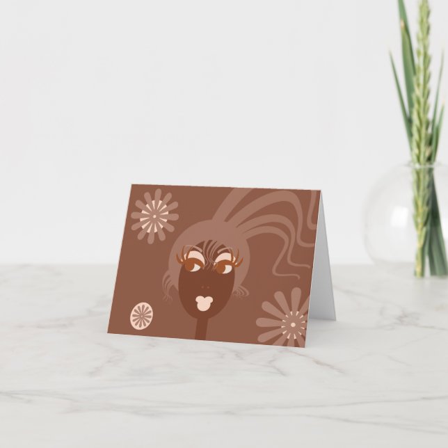 Abstrakt ansikte tomma Notecard Kort (Framsida)