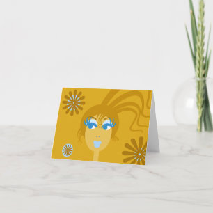 Abstrakt ansikte tomma Notecard Kort