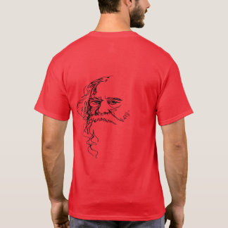 Abstrakt Ansiktskiss Bakre Tryck T Shirt