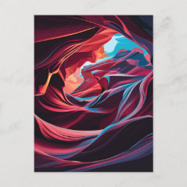 Abstrakt Antelope Canyon Arizona Helg Vykort
