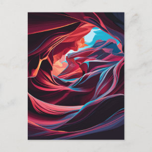 Abstrakt Antelope Canyon Arizona Helg Vykort