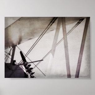 Abstrakt Antik Flygplans Konst Arkiv Poster