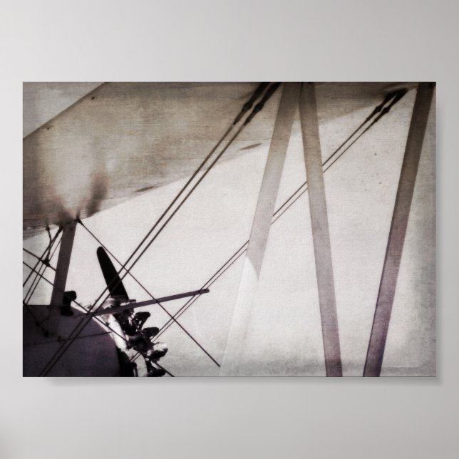 Abstrakt Antik Flygplans Konst Arkiv Poster (Framsidan)