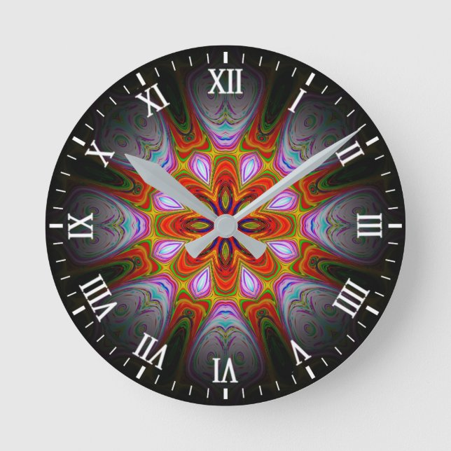 Abstrakt Antique Art-18434 Rund Klocka (Framsida)