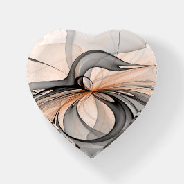 Abstrakt Antracite Grått Sienna Modern Fractal Art