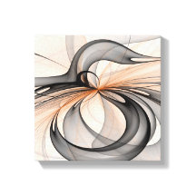 Abstrakt Antracite Grått Sienna Modern Fractal Art