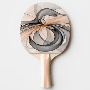 Abstrakt Antracite Grått Sienna Modern Fractal Art Pingisracket