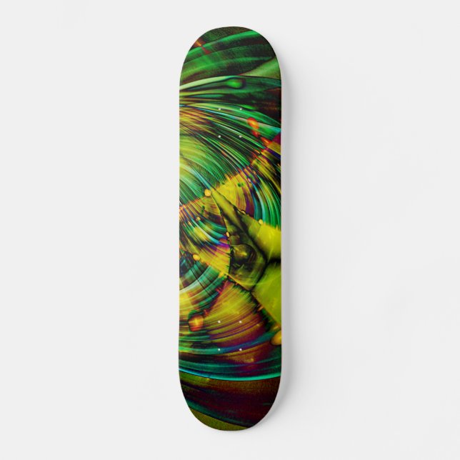 Abstrakt Apofys Fractal II Mini Skateboard Bräda 18,7 Cm (Framsida)