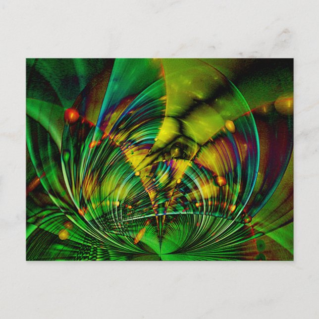 Abstrakt Apofys Fractal II Vykort (Framsida)