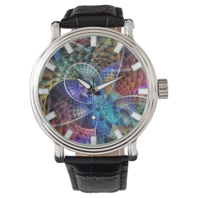 Abstrakt Apofys Fractal X Armbandsur (Framsida)