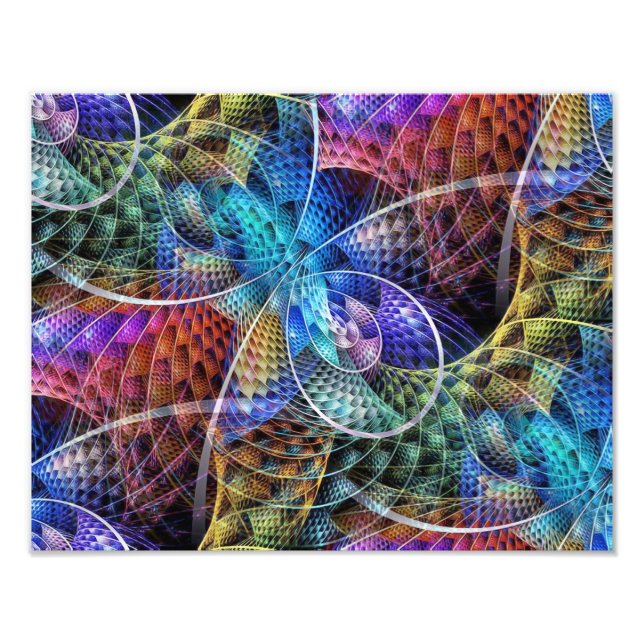 Abstrakt Apofys Fractal X Fototryck (Framsidan)