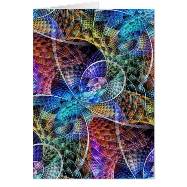 Abstrakt Apofys Fractal X Hälsningskort (Framsidan)