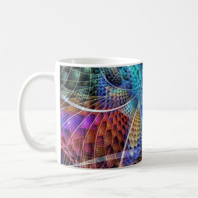 Abstrakt Apofys Fractal X Kaffemugg (Vänster)