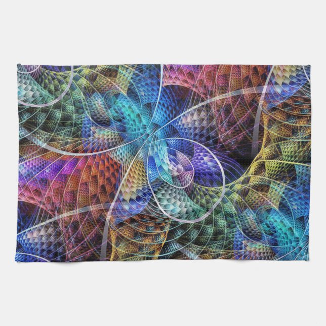 Abstrakt Apofys Fractal X Kökshandduk (Horisontell)