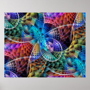 Abstrakt Apofys Fractal X Poster