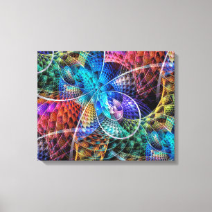 Abstrakt Apofys Fractal X - sida vid sida Canvastryck