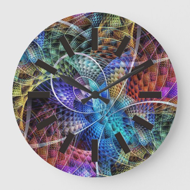 Abstrakt Apofys Fractal X Stor Klocka (Framsida)