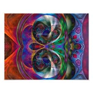 Abstrakt Apofysis Uggla I Fototryck