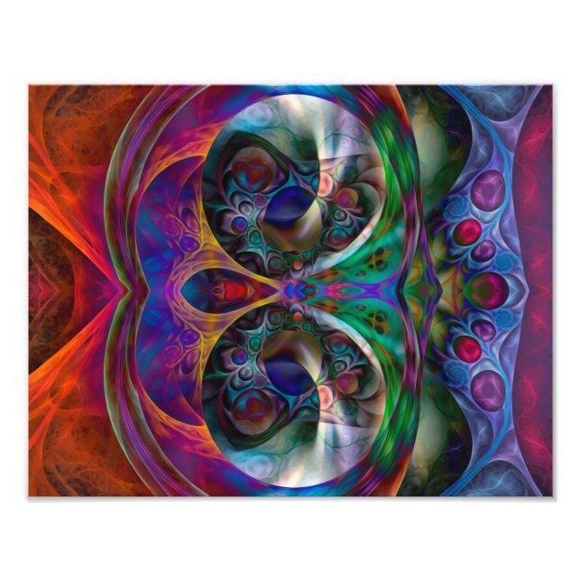 Abstrakt Apofysis Uggla I Fototryck (Framsidan)