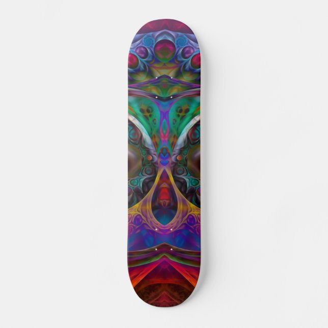Abstrakt Apofysis Uggla I Mini Skateboard Bräda 18,5 Cm (Framsida)