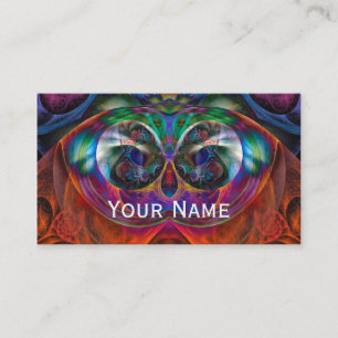 Abstrakt Apophysis Fractal Uggla I + din text Visitkort