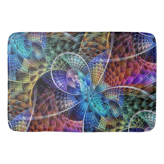 Abstrakt Apophysis Fractal X + dina idéer Badrumsmatta (Framsidan)