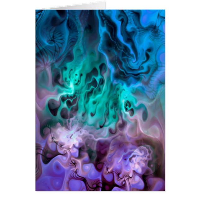 Abstrakt Apophysis Fraktal I Hälsningskort (Framsidan)