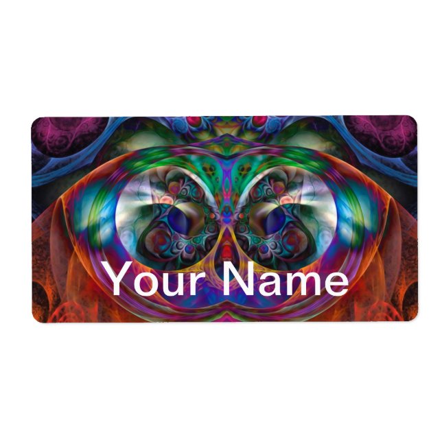 Abstrakt Apophysis Uggla I + din text Fraktsedel (Framsidan)