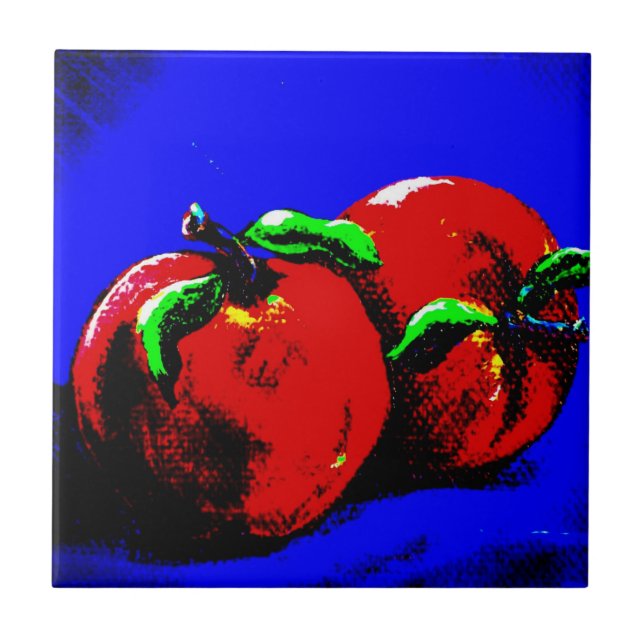 Abstrakt Apples Tile Kakelplatta (Framsidan)