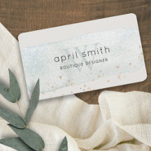 Abstrakt Aqua Blue Push Stoke Monogram Glitter