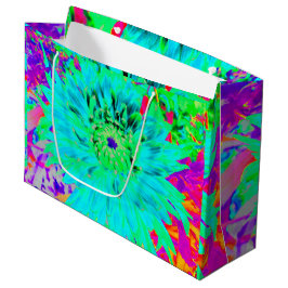 Abstrakt Aqua Decorative Dahlia Flower