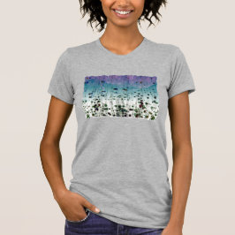 Abstrakt Aqua Lila och Svart T-shirt