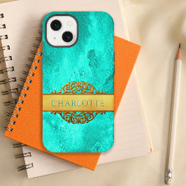 Abstrakt Aqua och Guld Namn