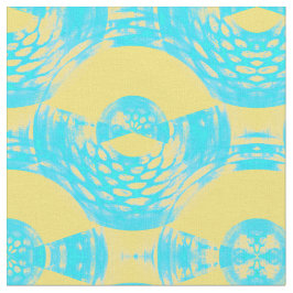 Abstrakt Aqua och Gult Tyg