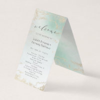 Abstrakt Aqua Ombre Fade med frostad Guld Glitter