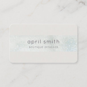 Abstrakt Aqua Silver Push Stoke Watercolor Shiny Visitkort