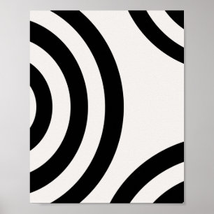 Abstrakt Arches Modern Black and White Linjer Poster