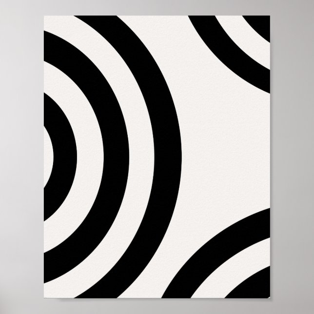 Abstrakt Arches Modern Black and White Linjer Poster (Framsidan)