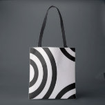 Abstrakt Arches Modern Black and White Linjer Tygkasse<br><div class="desc">Modern Abstrakt Arches - Geometric Retro Design - Black and Cream White.</div>