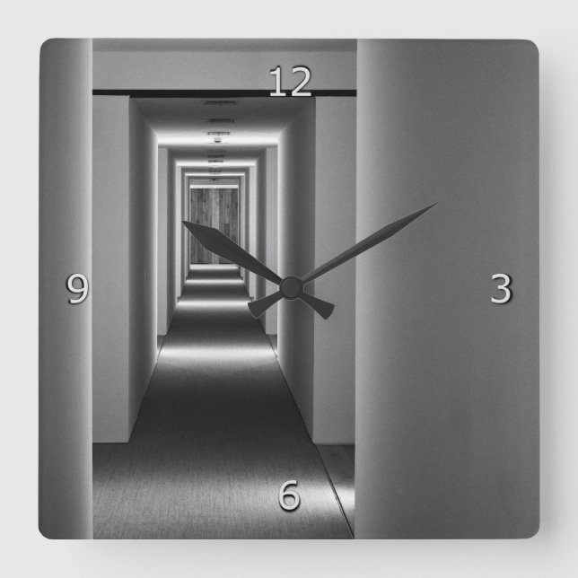 Abstrakt Arkitecture Fine Art Fyrkantig Klocka (Framsida)