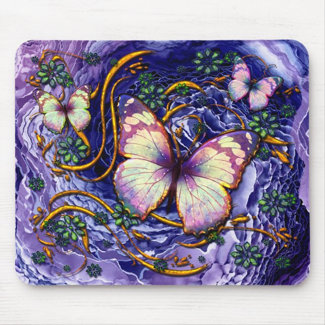 Abstrakt Art 115 & Butterfly Option Mousepad Musmatta (Framsidan)