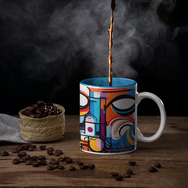 Abstrakt Art. 5 Kaffemugg (Abstract Woman Version 3 Coffee Mug
)