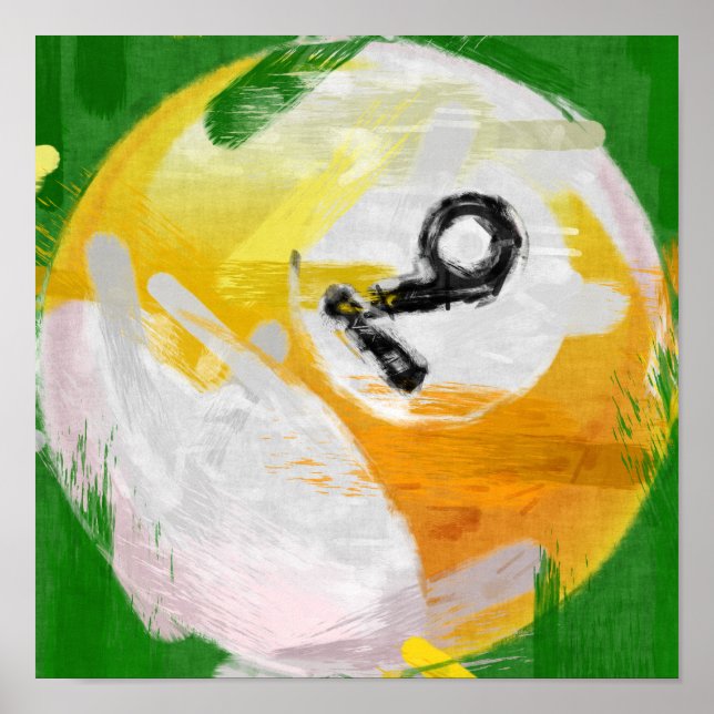 Abstrakt Art 9 miljarder Boll Poster (Framsidan)