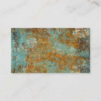 Abstrakt Art Affärskort Copper Patina Aqua Visitkort