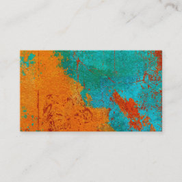 Abstrakt Art Affärskort Orange Red Blue-Grönt Visitkort