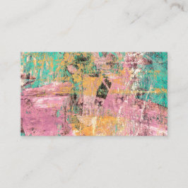 Abstrakt Art Affärskort Rosa Turcos Orange Visitkort