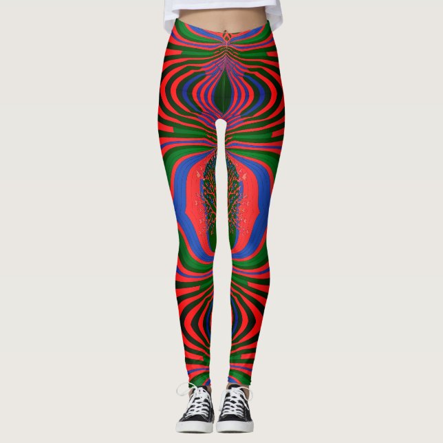 Abstrakt Art-allt-over-Print-laggings Leggings (Framsida)