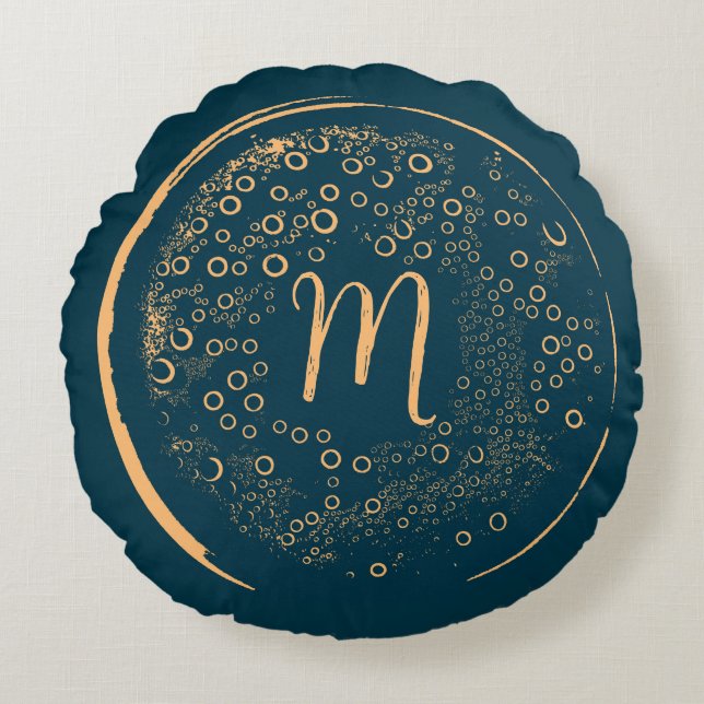 Abstrakt Art - anpassningsbar Rund Kudde (Framsidan)