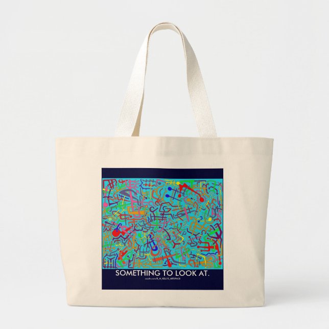 Abstrakt Art Bag Jumbo Tygkasse (Framsidan)