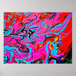 Abstrakt Art, Bakgrund, Handmålning, Vätskematning Poster